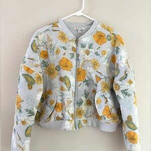 Floral Quilted Bomber Jacket